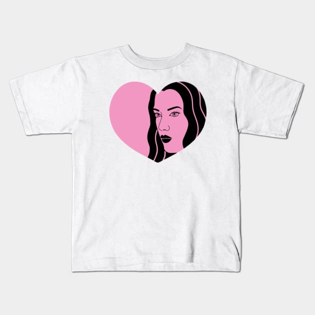 Pink lady Kids T-Shirt by Jasmwills